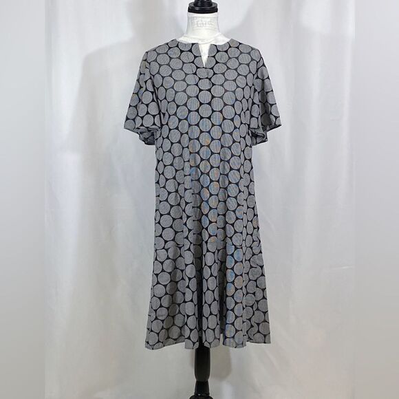 Akris Punto Geometric Textured Knee Length Dress size 10 - Picture 3 of 13